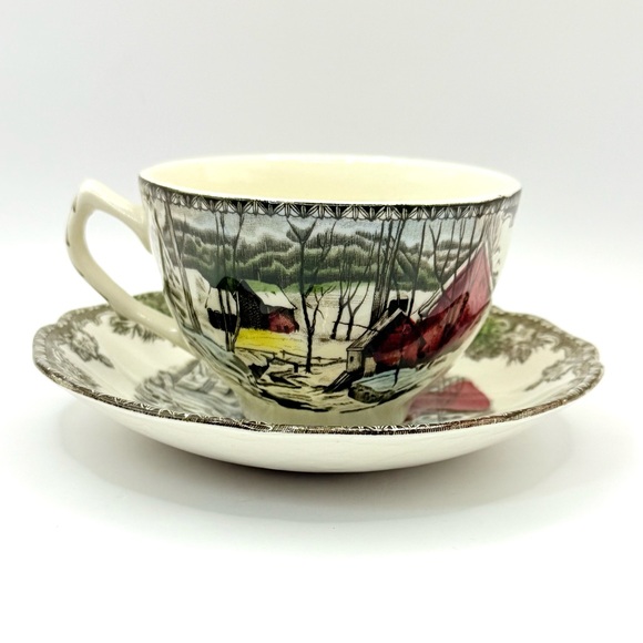 Johnson Brothers Friendly Village, Porcelain Coffee Tea Cup & Saucer - Picture 3 of 6